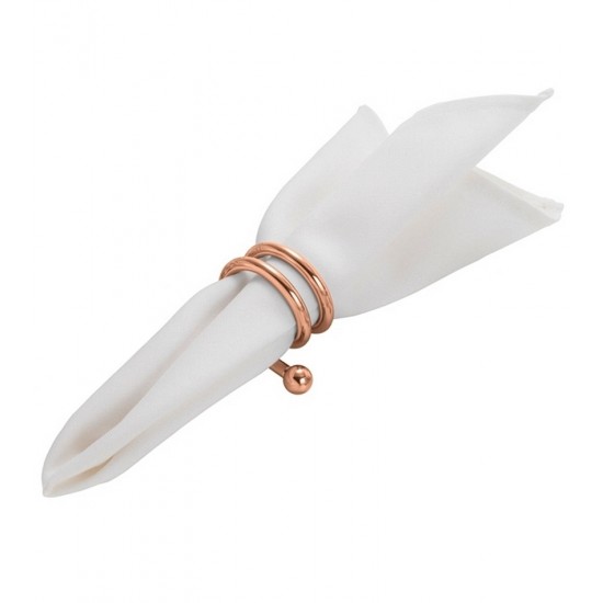 Argola Espiral Para Guardanapos Em Aço Rose Gold Wolff 